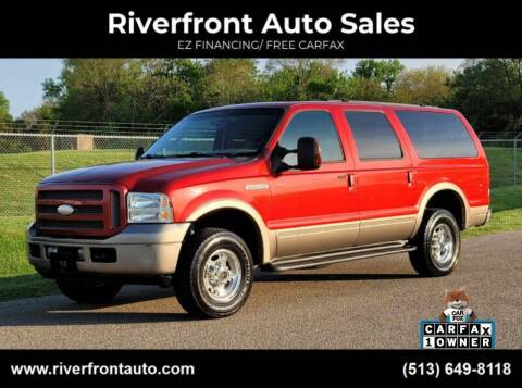 2005 Ford Excursion for sale at Riverfront Auto Sales in Middletown OH