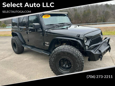 2016 Jeep Wrangler Unlimited for sale at Select Auto LLC in Ellijay GA