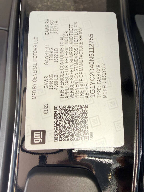 2022 Chevrolet Corvette Stingray