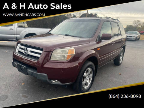 2008 Honda Pilot for sale at A & H Auto Sales in Greenville SC