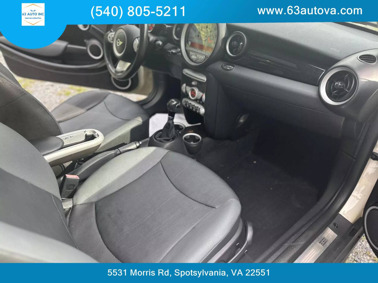 2010 MINI Cooper for sale at 63 Auto Inc in Spotsylvania, VA