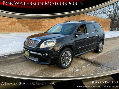 2012 GMC Acadia for sale at Bob Waterson Motorsports in South Elgin IL