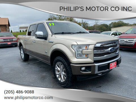2017 Ford F-150 for sale at PHILIP'S MOTOR CO INC in Haleyville AL