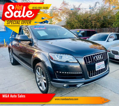 2012 Audi Q7 for sale at M&A Auto Sales in Sacramento CA