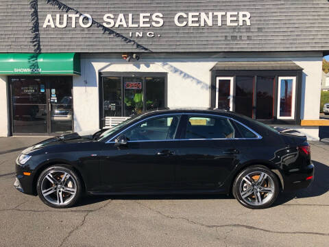 2018 Audi A4 for sale at Auto Sales Center Inc in Holyoke MA