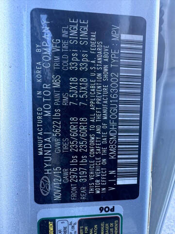 2016 Hyundai Santa Fe SE