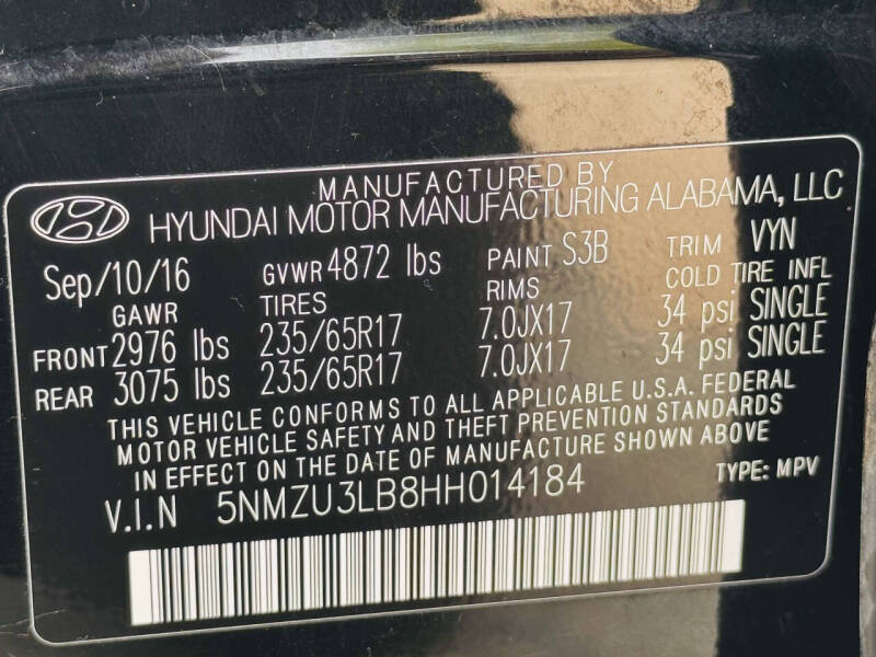 2017 Hyundai Santa Fe Sport 2.4L