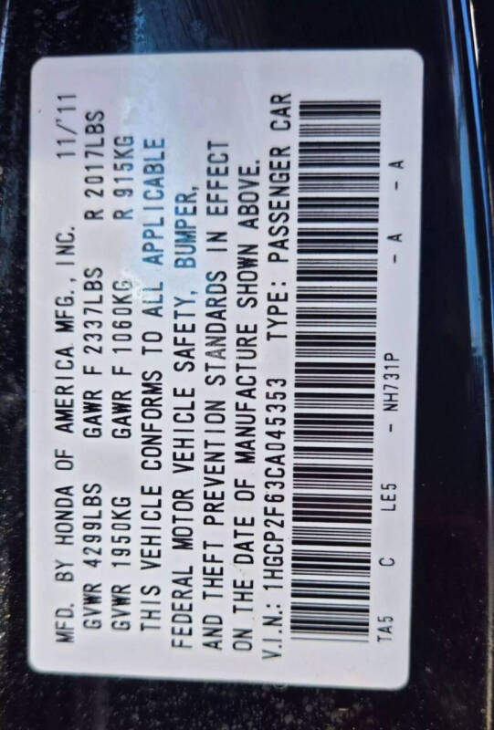 2012 Honda Accord SE