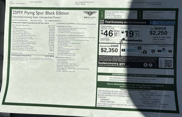 2025 Bentley Flying Spur Black Edition