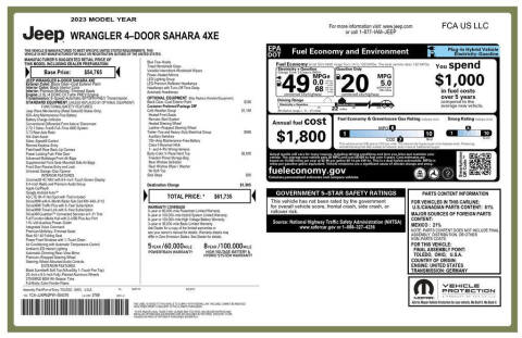 2023 Jeep Wrangler Sahara 4xe