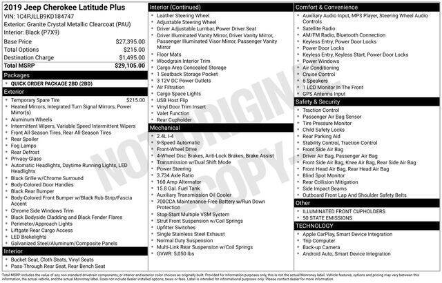 2019 Jeep Cherokee Latitude Plus