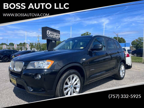 2013 BMW X3 for sale at BOSS AUTO LLC in Norfolk VA