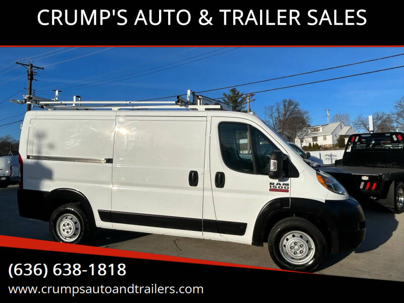 2019 RAM ProMaster for sale at CRUMP'S AUTO & TRAILER SALES in Crystal City MO