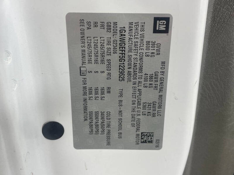 2016 Chevrolet Express LS 2500