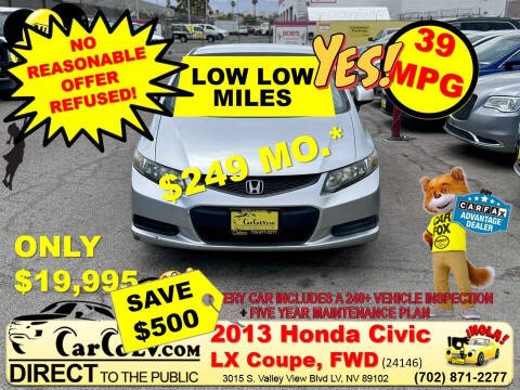 2013 Honda Civic for sale at The Car Company - 249 monthly payments in Las Vegas NV