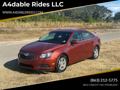 2012 Chevrolet Cruze for sale at A4dable Rides LLC in Haines City FL