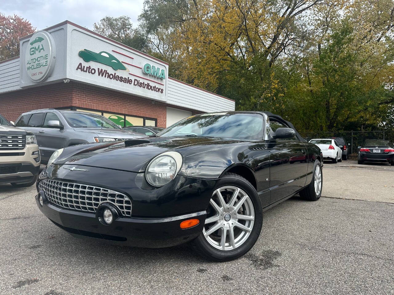 Black 2004 Ford Thunderbird Deluxe Convertible Deluxe 2dr Convertible 1