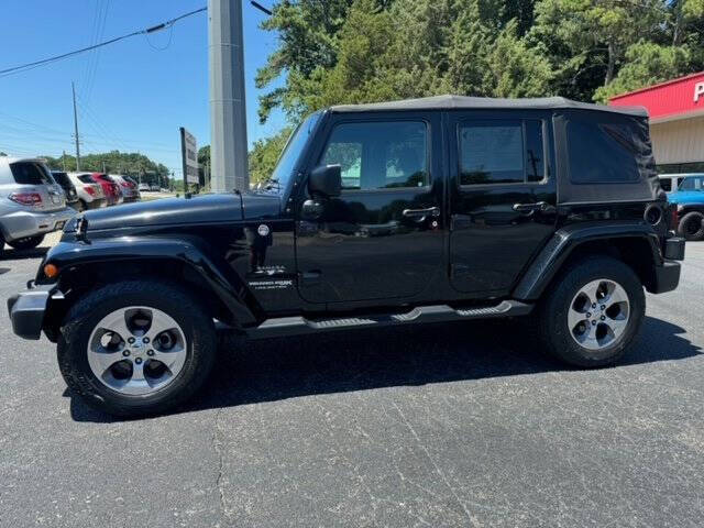 Used 2018 Jeep Wrangler JK Unlimited Sahara with VIN 1C4HJWEG0JL920882 for sale in Dawsonville, GA