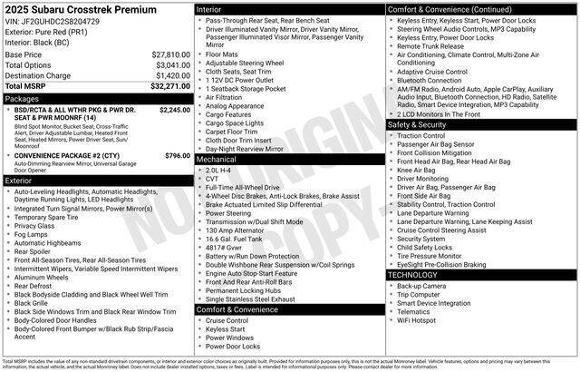 2025 Subaru Crosstrek Premium