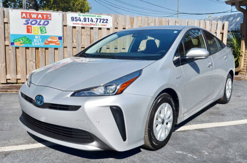 2019 Toyota Prius for sale at ALWAYSSOLD123 INC in Fort Lauderdale FL