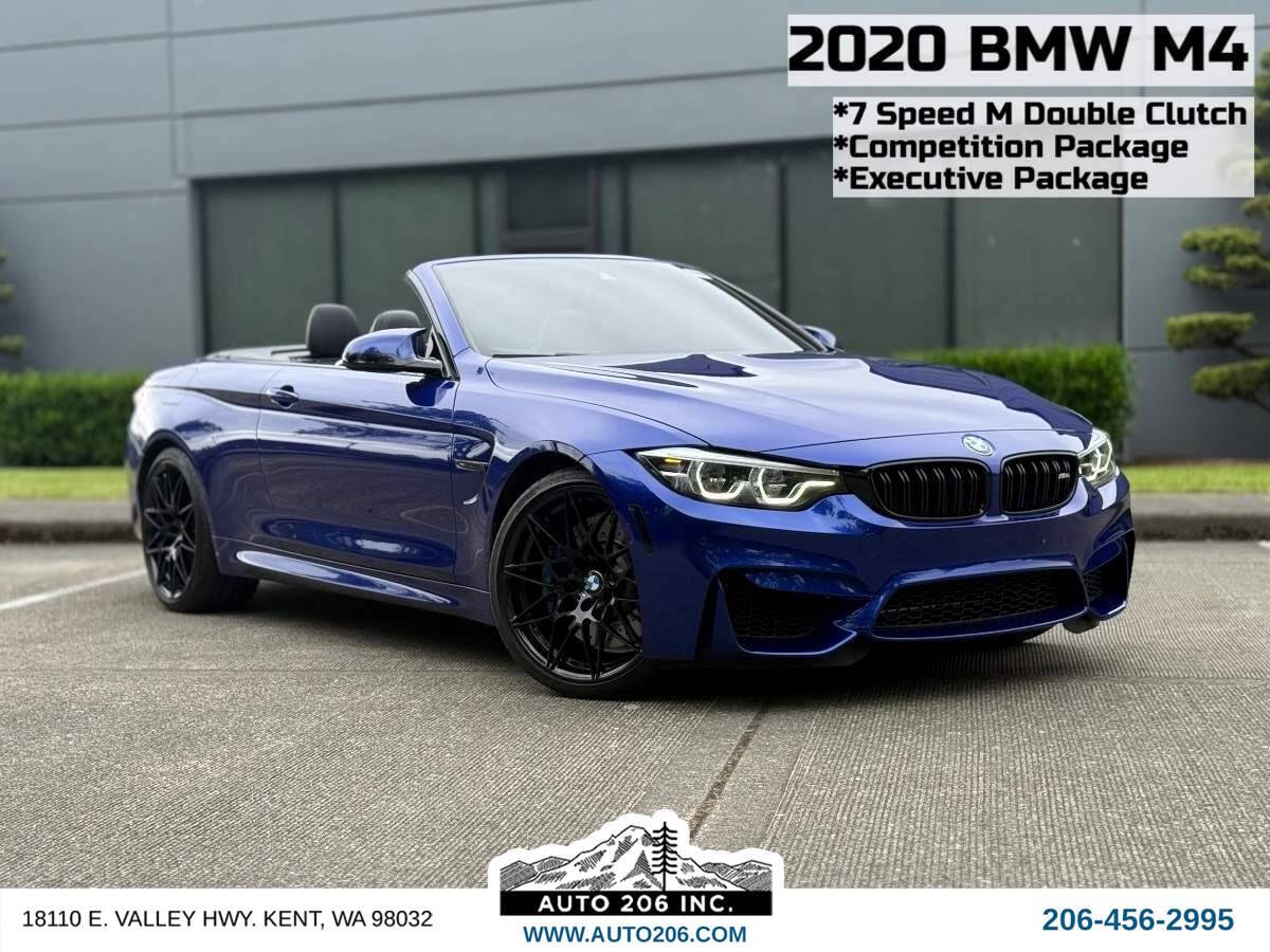 Blue 2020 BMW M4 Base Convertible 2dr Convertible 1