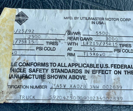 1992 Utilimaster Aeromate