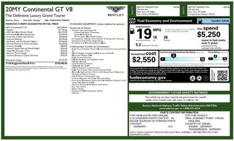 2020 Bentley Continental GT V8
