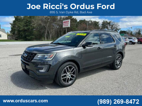 2017 Ford Explorer for sale at Joe Ricci's Ordus Ford in Bad Axe MI