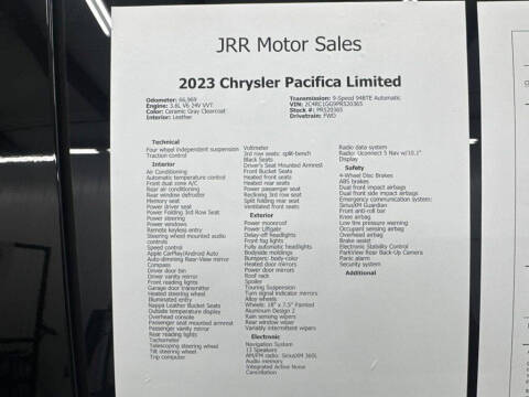 2023 Chrysler Pacifica Limited