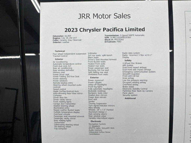 2023 Chrysler Pacifica Limited