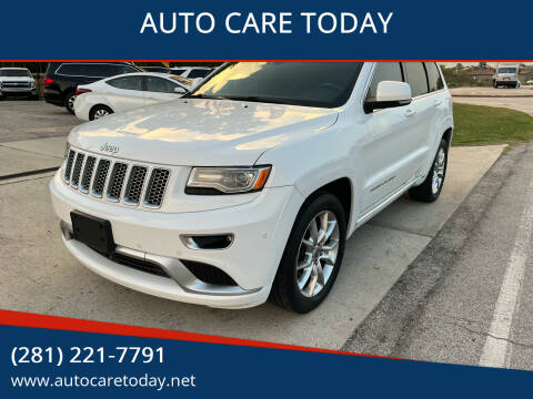 2015 Jeep Grand Cherokee for sale at AUTO CARE TODAY in Spring TX