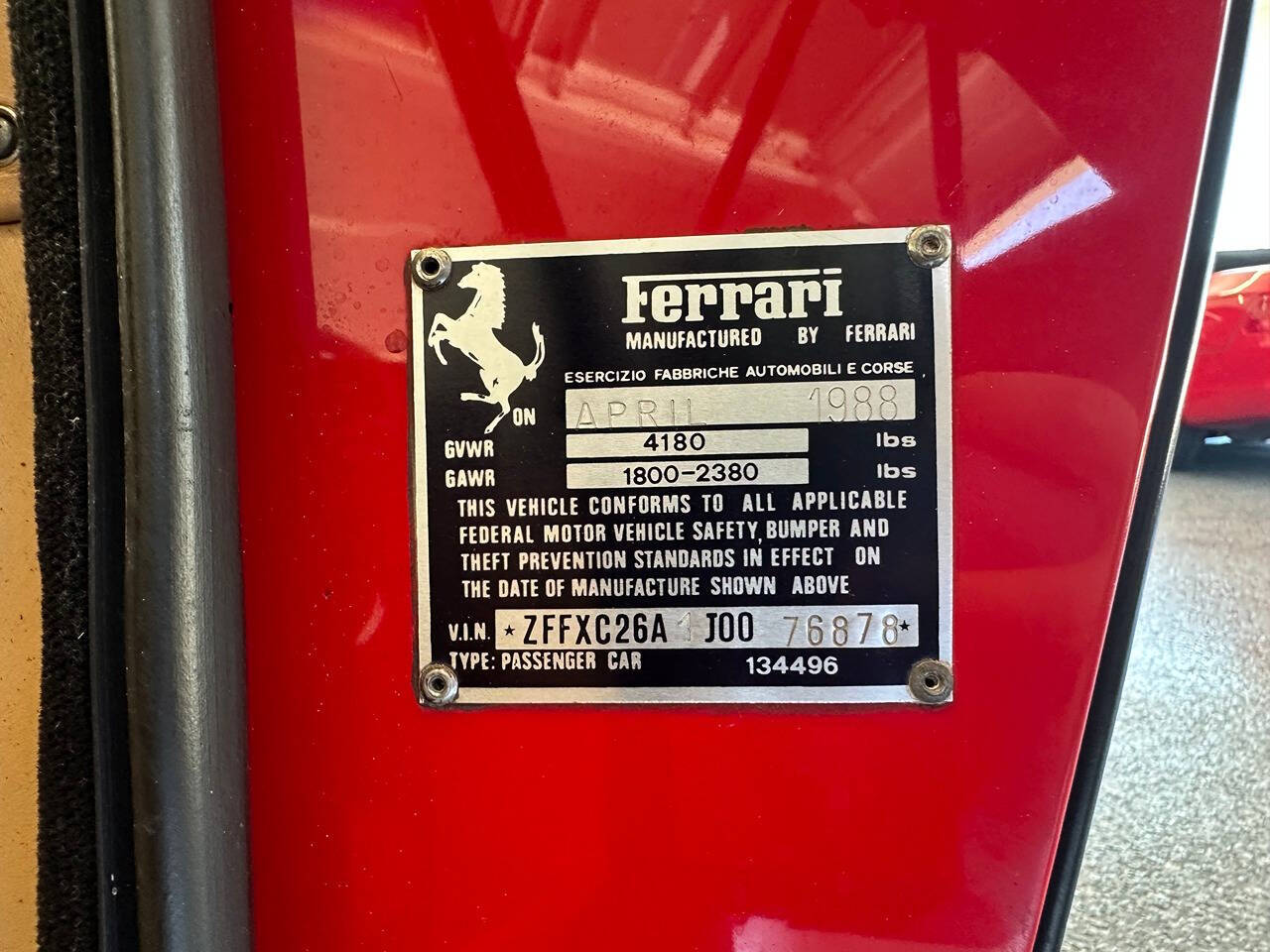 1988 Ferrari Mondial 3.2 90