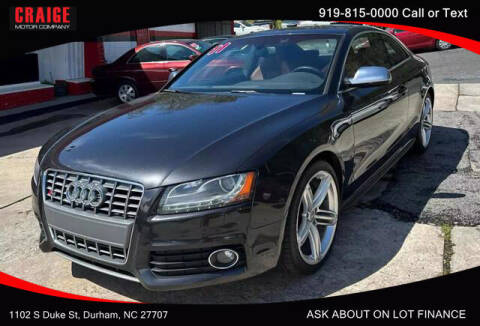 2011 Audi S5 for sale at CRAIGE MOTOR CO in Durham NC