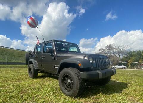 2016 Jeep Wrangler Unlimited for sale at Cars N Trucks in Hollywood FL