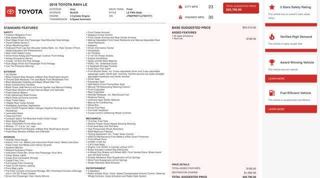 2018 Toyota RAV4 LE