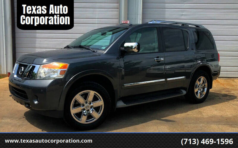 2012 Nissan Armada for sale at Texas Auto Corporation in Houston TX