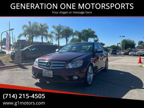 2008 Mercedes-Benz C-Class for sale at GENERATION ONE MOTORSPORTS in La Habra CA