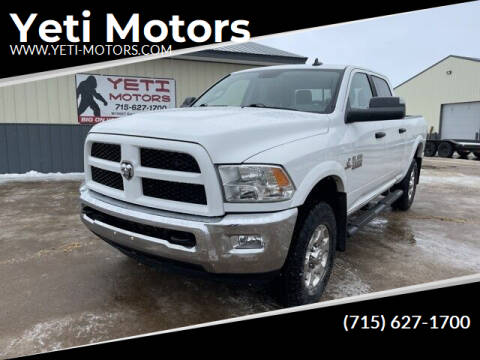 2016 RAM 2500 for sale at Yeti Motors in Deerbrook WI