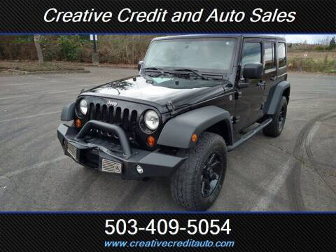 2012 Jeep Wrangler Unlimited for sale at Creative Credit & Auto Sales in Salem OR