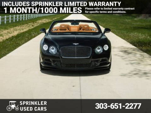 2015 Bentley Continental for sale at Sprinkler Used Cars in Longmont CO