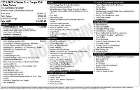 2025 BMW 4 Series 430i xDrive Gran Coupe