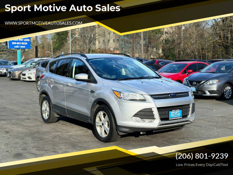 2016 Ford Escape for sale at Sport Motive Auto Sales in Seattle WA