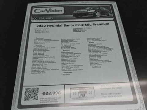 2022 Hyundai Santa Cruz SEL Premium