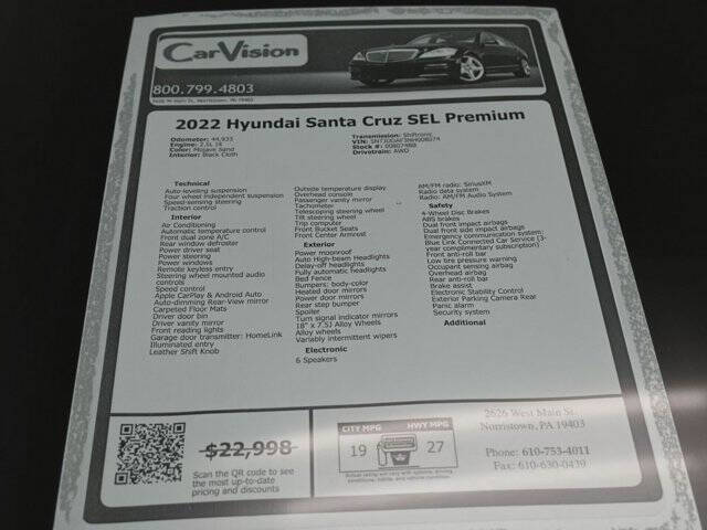 2022 Hyundai Santa Cruz SEL Premium