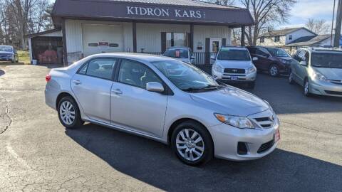 2012 Toyota Corolla for sale at Kidron Kars INC in Orrville OH