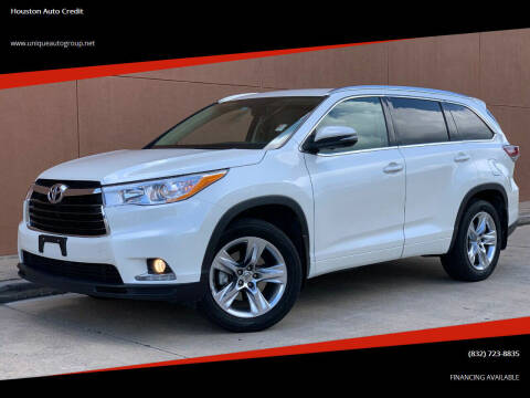 2015 Toyota Highlander for sale at Houston Auto Credit in Houston TX