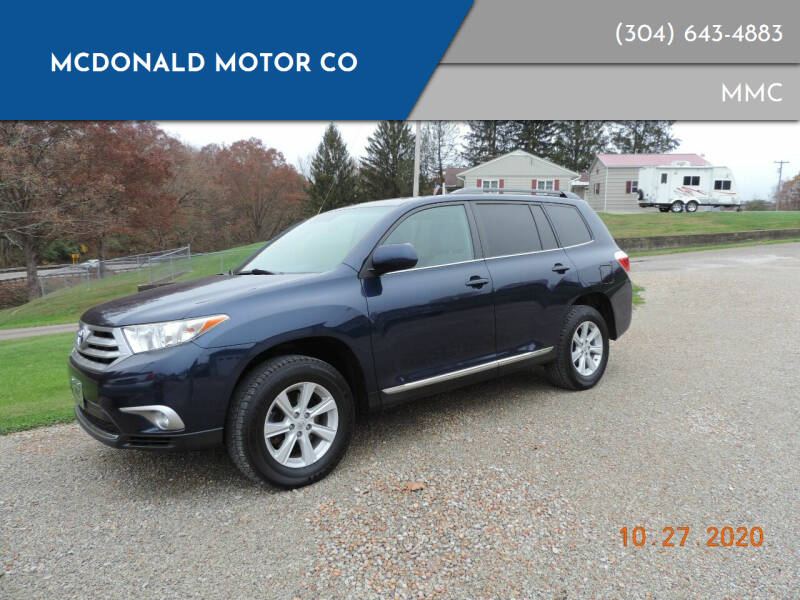 2013 Toyota Highlander for sale at McDonald Motor Co in Harrisville WV