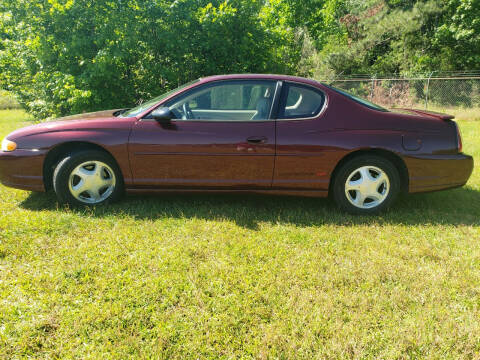 2002 Chevrolet Monte Carlo for sale at Poole Automotive in Laurinburg NC