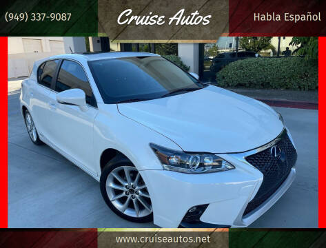 2013 Lexus CT 200h for sale at Cruise Autos in Corona CA