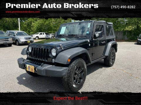 2015 Jeep Wrangler for sale at Premier Auto Brokers in Virginia Beach VA